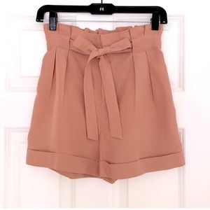 Muted Pink high waisted shorts